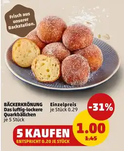 PENNY BÄCKERKRÖNUNG Das luftig-lockere Quarkbällchen Angebot