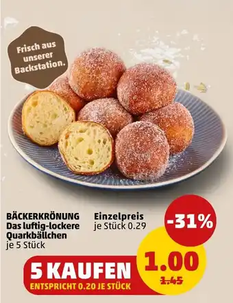 PENNY BÄCKERKRÖNUNG Quarkbällchen Angebot