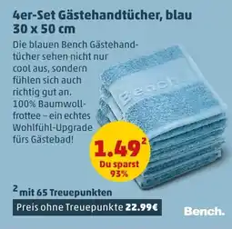 PENNY Bench Gästehandtücher, blau 30*50 cm Angebot