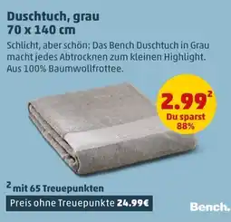 PENNY Bench Duschtuch, grau 70*140 cm Angebot