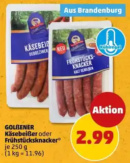 PENNY GOLßENER Käsebeißer oder Frühstücksknacker Angebot