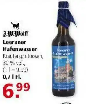 Multi Markt Leeraner Hafenwasser Kräuterspirituosen Angebot