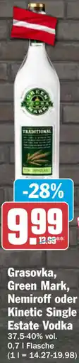 HIT Grasovka, Green Mark, Nemiroff oder Kinetic Single Estate Vodka Angebot