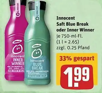 REWE Innocent Saft Blue Break Oder Inner Winner Angebot