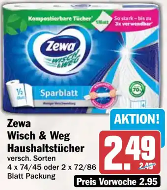 HIT Zewa Wisch & Weg Haushaltstücher Angebot