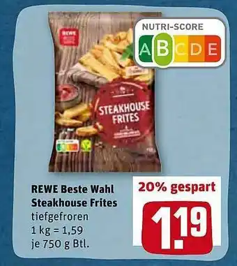 REWE Kaufpark Rewe Beste Wahl Steakhouse Frites Angebot