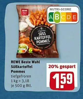 REWE Kaufpark Rewe Beste Wahl Süßkartoffel Pommes Angebot