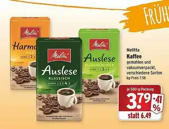 Wasgau Melitta Kaffee Angebot