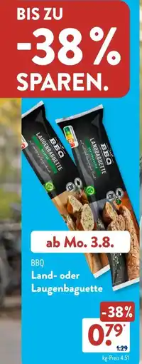 Aldi Süd BBQ Land- oder Laugenbaguette Angebot