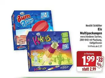 Wasgau Nestlé Schöller Eis Multipackungen Angebot