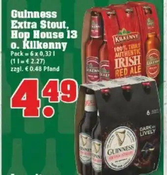 trinkgut Guiness Extra Stout, Hop House 13 o. Kilkenny 6x0,33L Angebot