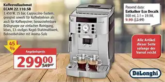 Globus Kaffeevollautomat Ecam 22.110.sb Delonghi Angebot