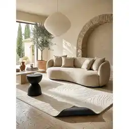 Netto Marken-Discount Teppich Kurzflor Creme 120x160 cm - DALAR Kadima Design Angebot