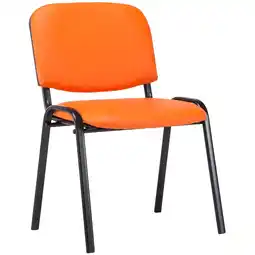 Netto Marken-Discount CLP Stapelstuhl Ken I Konferenzstuhl Mit Kunstleder-Bezug I Schwarzes Metallgestell Angebot