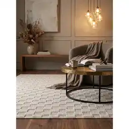 Netto Marken-Discount Flachgewebe-Teppich Schachbrett Creme 200x290 cm Schachbrett Angebot