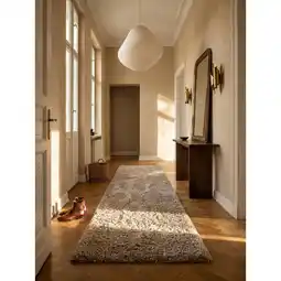 Netto Marken-Discount Hochflorteppich SALZACH, einfarbig, aus Polypropylen, Beige, 80 x 250 cm Angebot