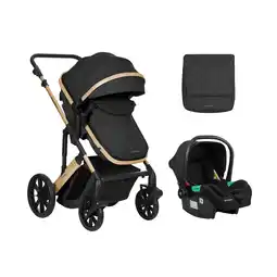 Netto Marken-Discount Kikkaboo Kinderwagen Darling 3 in 1 Sportsitz Tragetasche Autositz Wickeltasche black Angebot