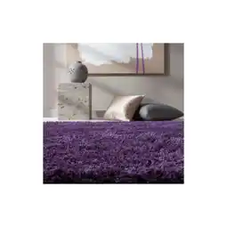 Netto Marken-Discount Hochflorteppich SALZACH, einfarbig, aus Polypropylen, Violett, 280 x 370 cm Angebot