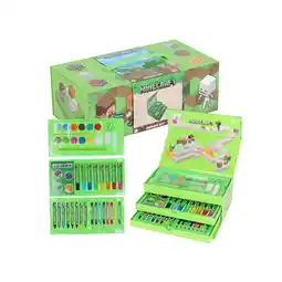 Netto Marken-Discount Minecraft Malkoffer für Kinder – Kreativset mit Stiften, Farben und Angebot