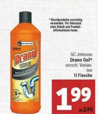 Marktkauf Sc Johnson Drano Gel Angebot