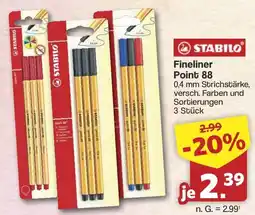 Famila Nord West STABILO Fineliner Point 88 Angebot