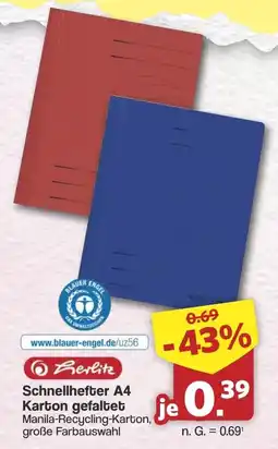 Famila Nord West Berlitz Schnellhefter A4 Karton gefaltet Angebot