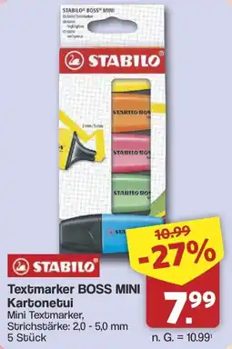 Famila Nord West STABILO Textmarker BOSS MINI Angebot