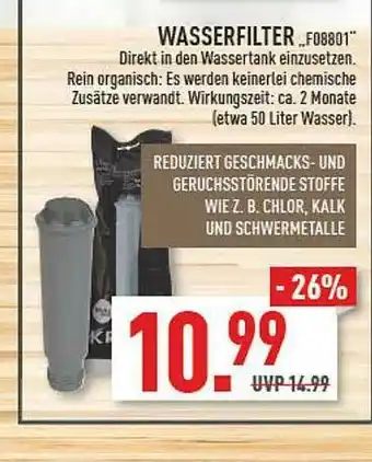 Marktkauf Wasserfilter „f08801” Angebot