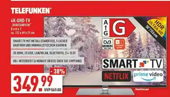 Marktkauf Telefunken 4k-uhd-tv „d50u760b1cw” Angebot