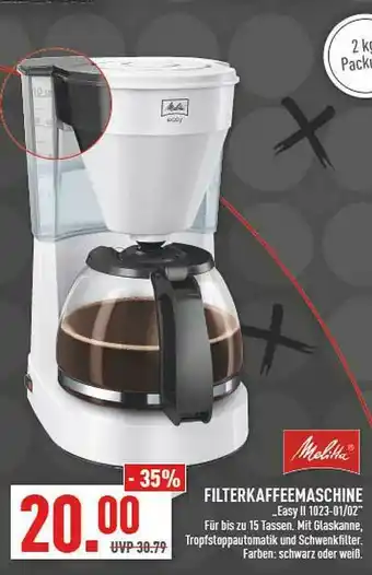 Marktkauf Melitta Filterkaffeemaschine Angebot