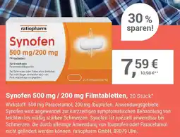 Alliance Healthcare Synofen 500 mg / 200 mg Filmtabletten Angebot