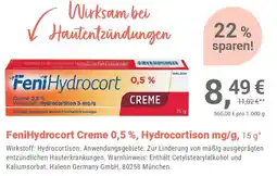 Alliance Healthcare FeniHydrocort Creme 0,5 %, Hydrocortison mg/g Angebot