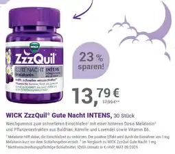 Alliance Healthcare WICK ZzzQuil Gute Nacht INTENS Angebot