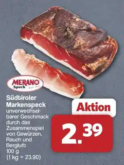 Famila Nord West MERANO Speck Südtiroler Markenspeck Angebot