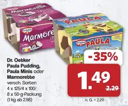 Famila Nord West Dr. Oetker Paula Pudding, Paula Minis oder Marmorette Angebot
