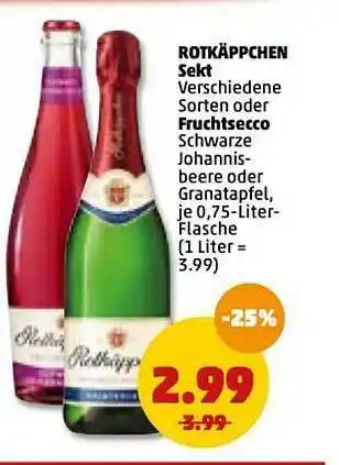 PENNY Rotkäppchen Sekt Oder Fruchtsecco Schwarze Johannis Beere Oder Granatapfel Angebot