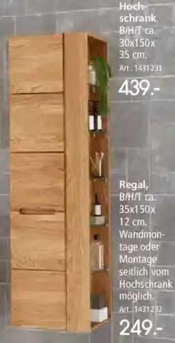 Zurbrüggen LINEA NATURA Hochschrank Angebot