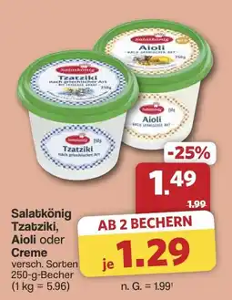 Famila Nord West Salatkönig Tzatziki, Aioli oder Creme Angebot