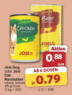Famila Nord West Josi Dog oder Josi Cat Nassfutter Angebot