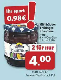 Famila Nord West Mühlhäuser Thüringer Pflaumenmus Angebot