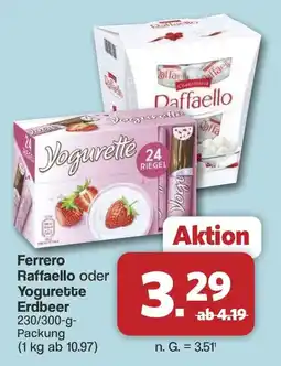 Famila Nord West Ferrero Raffaello oder Yogurette Erdbeer Angebot
