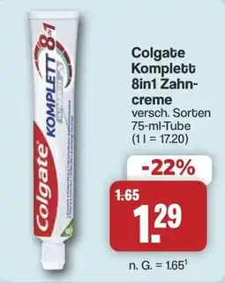Famila Nord West Colgate Komplett 8in1 Zahn-creme Angebot