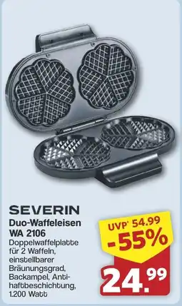 Famila Nord West SEVERIN Duo-Waffeleisen WA 2106 Angebot