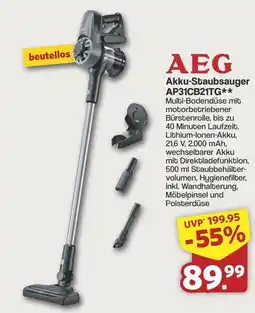 Famila Nord West AEG Akku-Staubsauger AP31CB21TG** Angebot