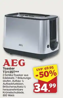 Famila Nord West AEG Toaster T3-1-3ST** Angebot