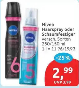 Budni Nivea Haarspray oder Schaumfestiger Angebot