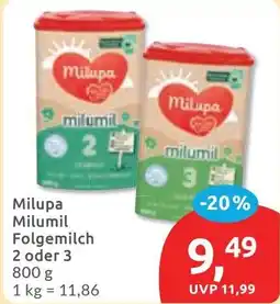 Budni Milupa Milumil Folgemilch Angebot