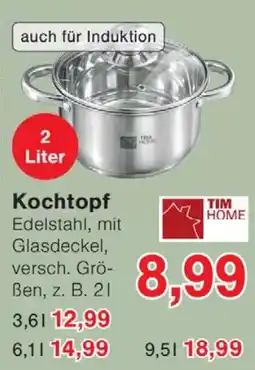 Wiglo Wunderland Kochtopf Edelstahl mit Glasdeckel Angebot