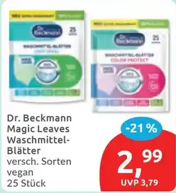 Budni Dr. Beckmann Magic Leaves Waschmittel-Blätter vegan Angebot