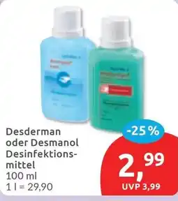 Budni Desderman oder Desmanol Desinfektionsmittel Angebot